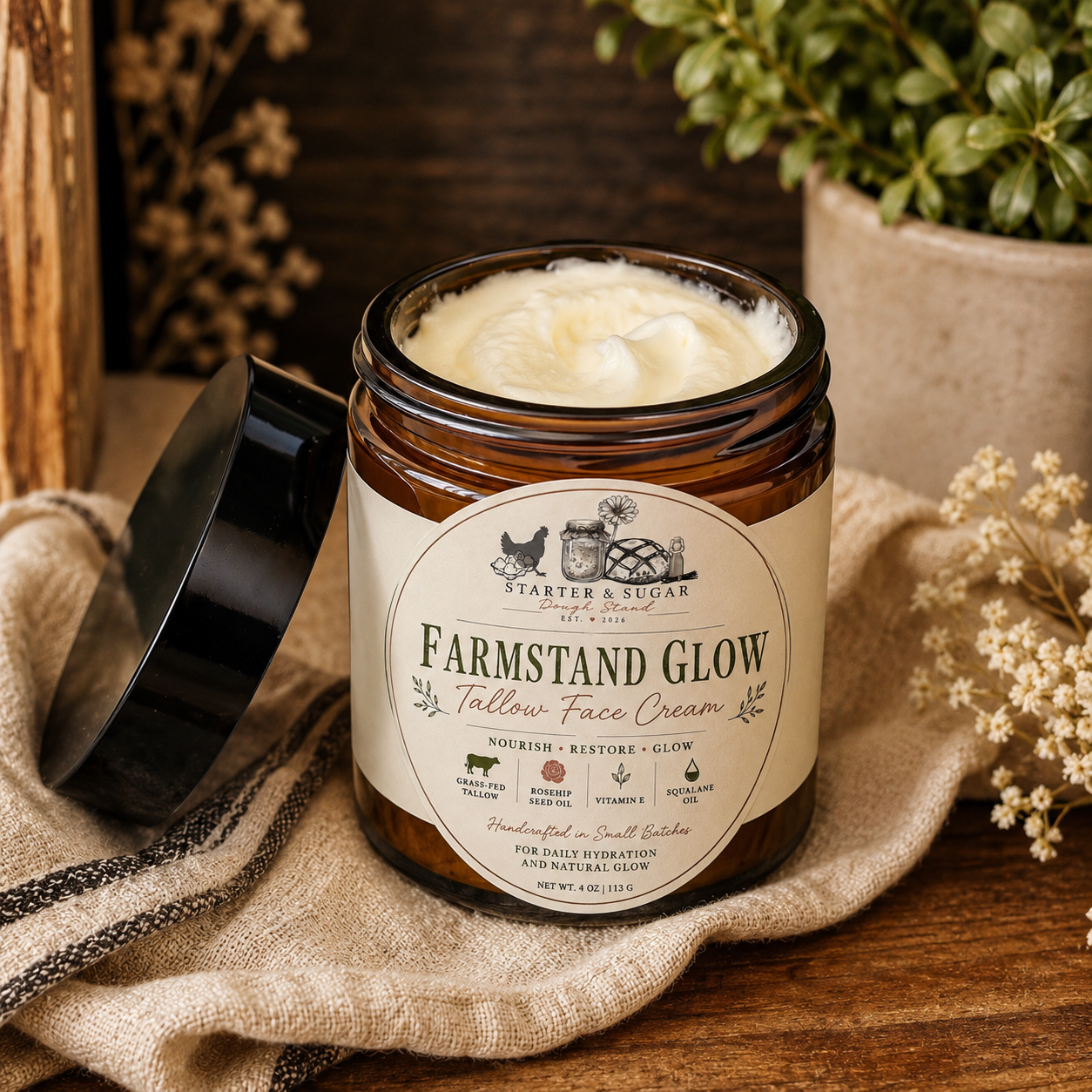 Farmstand Glow Whipped Tallow Face/ Skin Cream